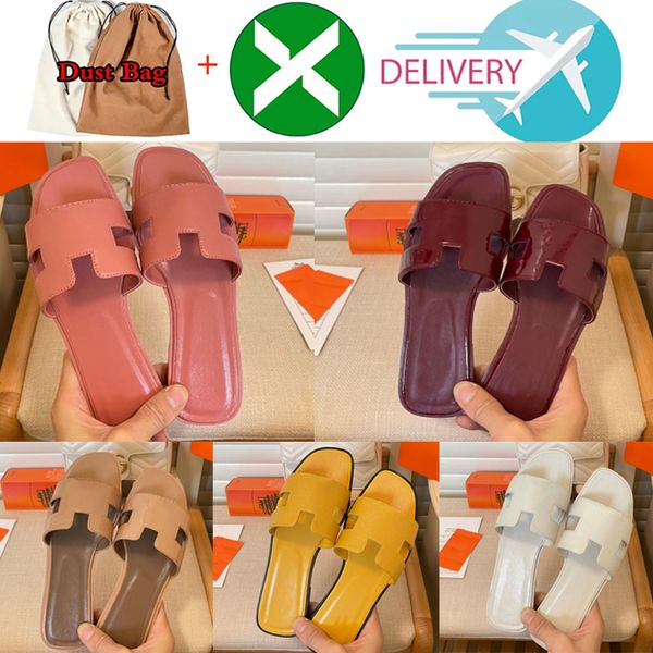 

fashion designer for womens h sandals oran leather slippers luxury sandal slides flat flip flops crocodile pink white slide ladies beach sum, Black