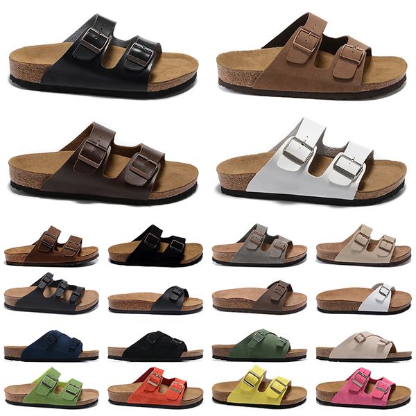 

birkens tock arizona designer sandals mens women brown microfiber birko-flor sliders boston soft mules footbed clogs indoor pantoufle flip f, Black