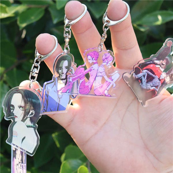 

keychains punk japan anime nana cosplay keychain oosaki nana honjo ren onesided acrylic charm keyring accessories fans gift special offer j2, Silver
