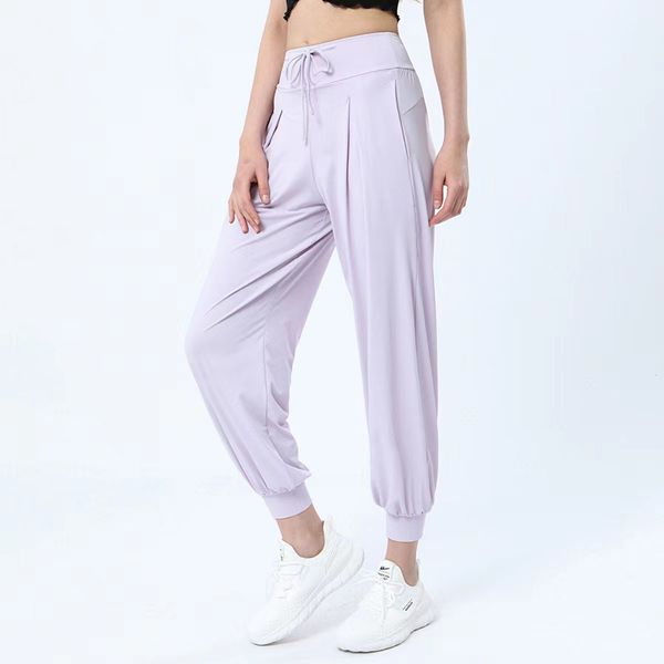 

yoga pant women designer active pants trousers summer refreshing ice skincare pullout lace up loose sweatpants womens capris outdoor itness