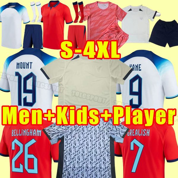 

2022 2023 2024 sterling soccer jerseys kane rashford sancho grealish mount foden henderson saka englands 22 23 24 national kids fans player, Black;yellow