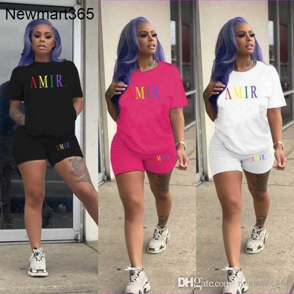 

retail plus size 3xl 4xl 5xl designer womens tracksuits two piece set letter print t-shirt and shorts set sports outfits, Gray
