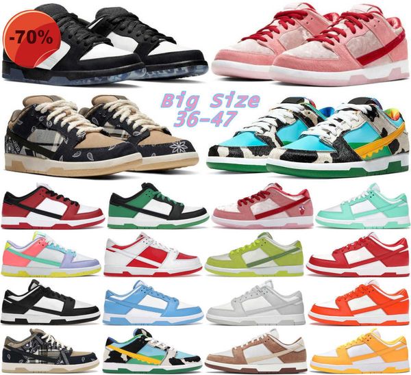 

sandals with box designer shoes for men women flat sneakers sb low panda white black grey fog unc syracuse green glow chlorophyll triple pin