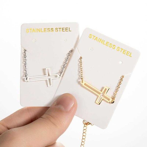 

womens cross pendant bracelet ins fashion simple geometric couple, Golden;silver