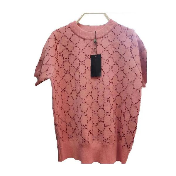 

designers fashion womens sweater t shirts knits short sleeve sweater letter jacquard g comfortable thin quality design pullover round neck w, White;black