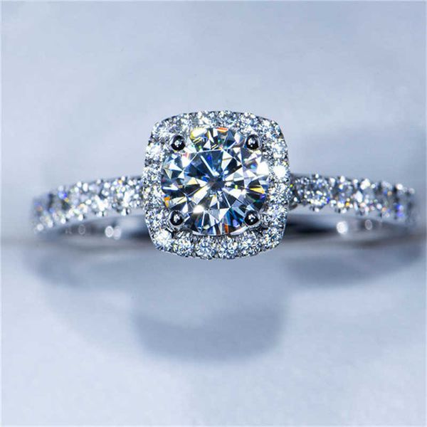 

solitaire ring silver color exquisite bijoux fashion square wedding engagement ring made with cubic zirconia jewelry r531 r559 r560 z0603, Golden;silver