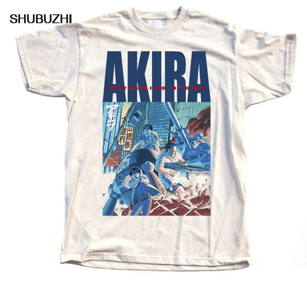 

men's t shirts akira 1988 kaus alami v7 manga k otomo tokyo 100 katun pria merek musim panas 230509, White;black