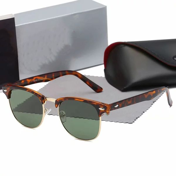 

designer sunglass glass lens men women sunglasses adumbral goggle uv400 eyewear brand eyeglasses 3016 female band ray sun glasses metal fram, White;black