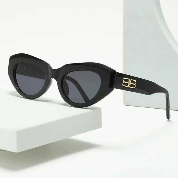 

2023 cat eye fashion letter glasses sunglasses, White;black