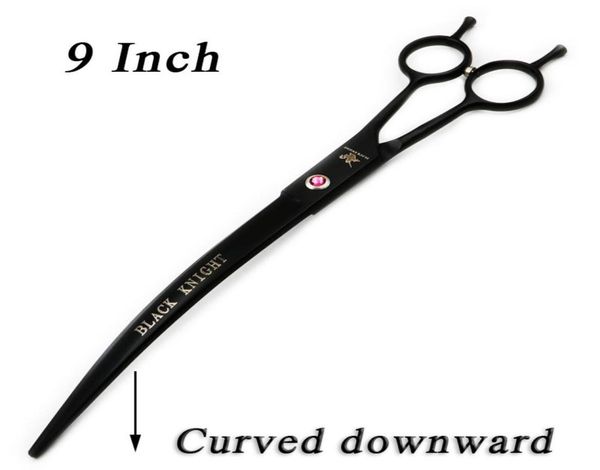 

9 inch hairdressing professional pet grooming curved downward scissors salon barber hair shears for dogs and animal1981545