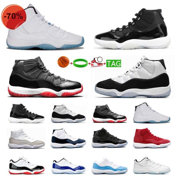 

sandals with box 11s basketball shoes 25th anniversary new bred prom legend blue night concord 45 space jam men sports women, Black
