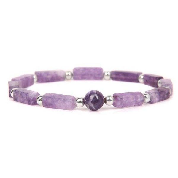 

natural stone crystal bracelet rectangle square string beads female fashion charm ornament wholesale, Golden;silver