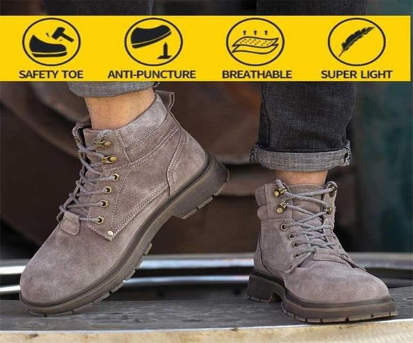 

safety shoes security work men039s antismashing summer breathable deodorant nonslip mens 2112222765237, Black;brown