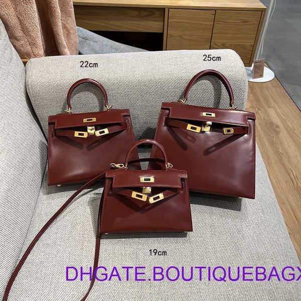 

designer hremm kelys's bags for sale high final version box leather glossy calfskin bag fashion one-shoulder messenger handbag have rea