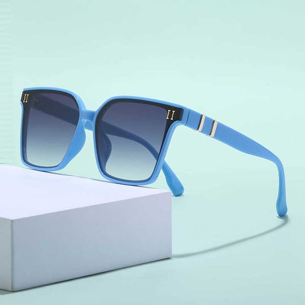 

2023 new fashion box women's trend sun protection men's glasses sunglasses, White;black