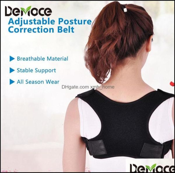 

safety athletic outdoor as sports outdoors upper shoder brace breathing keybone chest back support adjustable spine tail straps 3787779, Black;blue