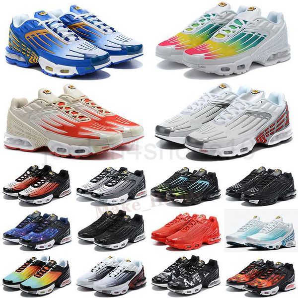 

tn plus 3 tuned sneakers mens womens run shoes trilpe white off red grey og black ghost green sports trainers tennis shoe s22 2.5