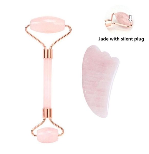 

face massage rose quartz natural jade roller stone crystal slimmer lift wrinkle double chin remover beauty care slimming tools 2112894024