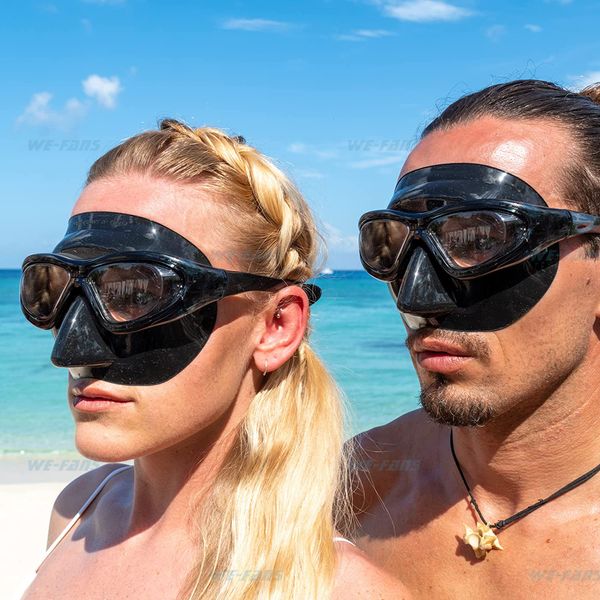 

diving masks we fans extreme low volume scuba snorkeling spearfishing black silicon swimming goggles for dive 230509