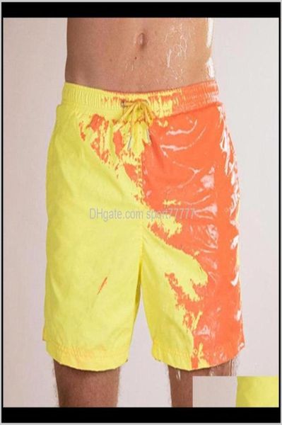 

equipment sports outdoors drop delivery 2021 color changing swimwear mens swimming shorts for men swim trunks beach wear surf sw3376717