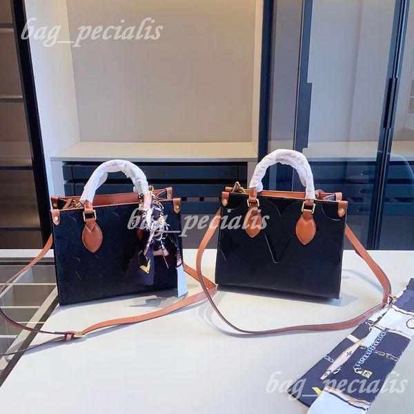 

tote bag designers bag luxurys genuine leather letter embossing flower monograms on the go handbags large capacity shopping bag 3 sizes bag_