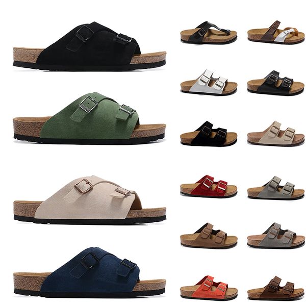 

2023 luxury designer slippers boston clogs sandals dhgates slides birks womens mens summer sand beach casual buckle flat outdoor shoes flip, Black