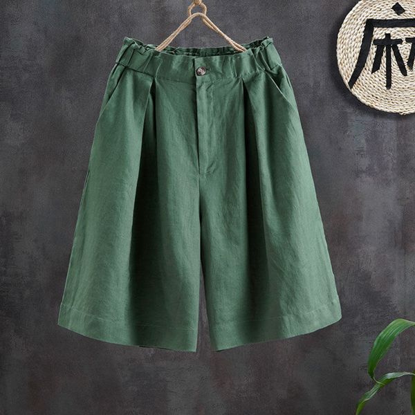 

women's shorts women's summer shorts cotton casual solid high waist shorts elastic waist button cozy loose linen fashion shorts 23, White;black