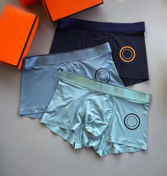 

2023 mens new underwear fashion letters pattern with circle boys hiphop boxers 3 pieces boxed boys underpants active new clothes a1, Black;white