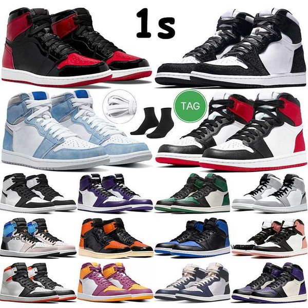 

1s men women high og basketball shoes patent bred toe royal blue prototype jumpman1 outdoor mens obsidian sports good sneakers