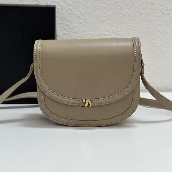 

mini shell shoulder bags women cowhide cross body bag designer handbags fashion hardware letter button internal zipper pocket shell bag