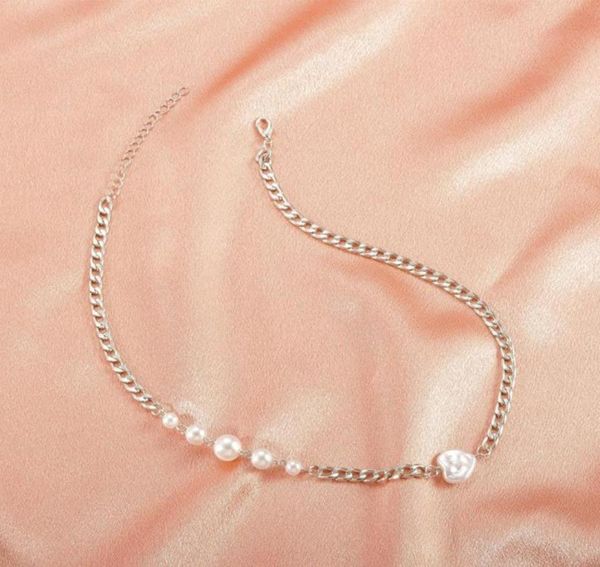 

pendant necklaces bohemian fashion imitation pearl beaded necklace personality creative whale tail jewelry accessories female1968495, Silver