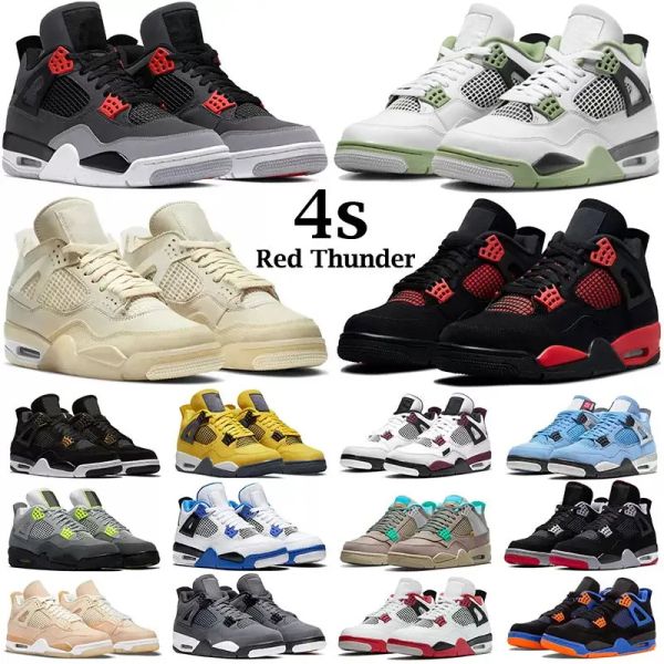

jumpman 4 retro basketball shoes bred 4s military black cat unc university blue the cactus white grey mens pure royalty men sport sneakers s
