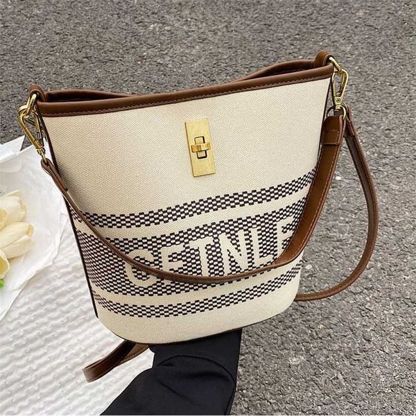 

handbag designer style 2023 fashionable large capacity summer canvas single