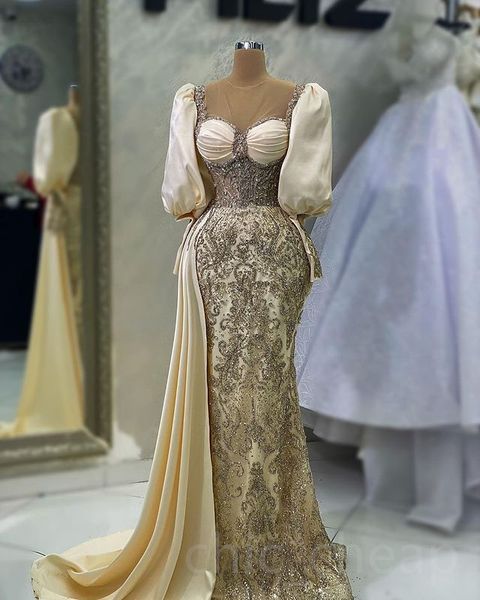 

Aso Ebi 2023 Arabic Champagne Mermaid Prom Dress Beaded Crystals Evening Formal Party Second Reception Birthday Engagement Gowns Dresses Robe de Soiree SH0147, Royal blue