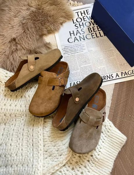 

slippers slipper sandals designer summer cork flat slides leather beach big head sandal fashion 36-45, Black