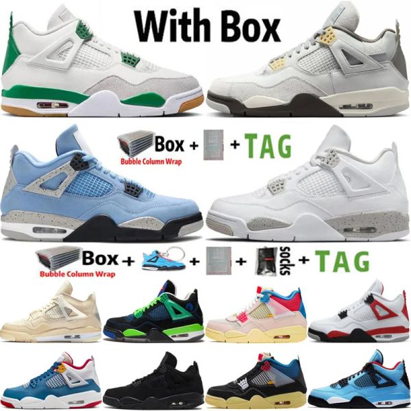 

2023 with box factory _footwear 4s basketball shoes men women jumpman 4 pine green pn dust university blue white oreo military black men