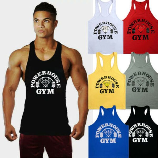 

men' tank men print style gym casual sports singlet tank tee stringer bodybuilding muscle fitness vest 230508, White;black