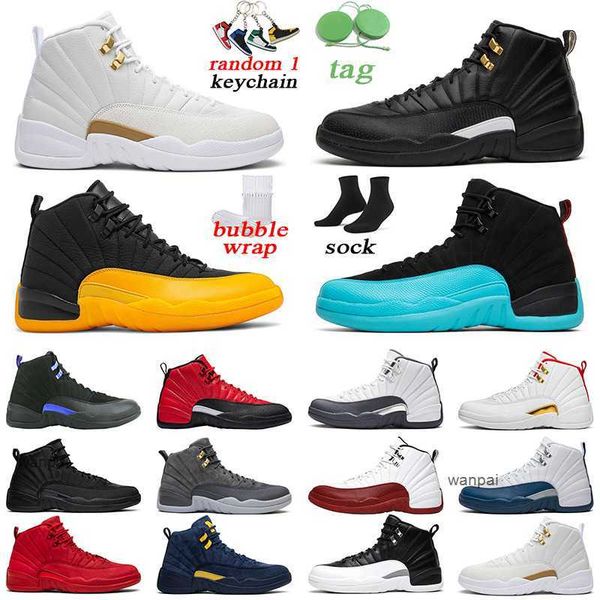 

mens basketball shoes 12s indigo gamma blue dark grey michigan jumpman men trainer sports sneakers size 7-13
