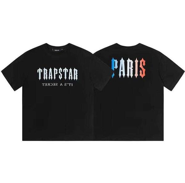 

men's t-shirts designer fashion clothing tshirt tees trapstar paris limited letter printed short sleeve street loose cotton casual mens, White;black