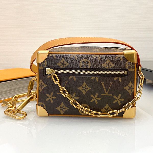 

m44735 designers vintage mini soft trunk box bag womens genuine leather luxury clutch bags mens wallets embossed hand bag crossbody shoulder