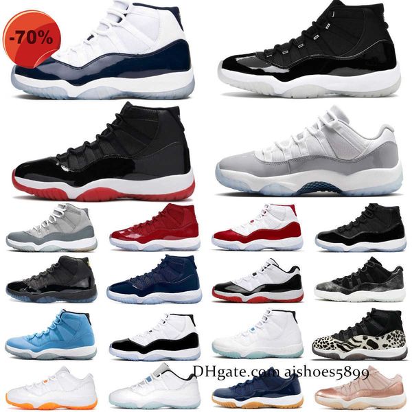 

sandals with box jumpman 11 high basketball shoes cherry 11s red and white retro cement grey high concord jubilee 25th anniversary 72-20 coo, Black