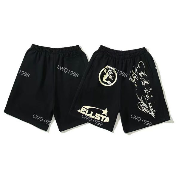 

hellstar studios x4 shorts ins same style high street trend men's and women's shorts 2, White;black