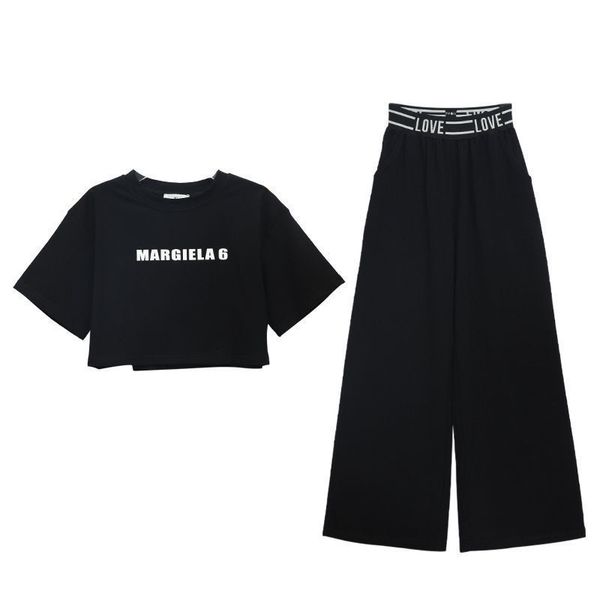 

sets suits fashion summer 5 6 8 9 10 11 12 loose kids girls clothing set sweatshirt t shirt vest wide leg pants teen girl clothes suit 23050