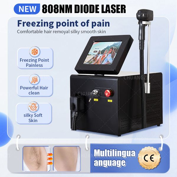 

laser hair removal machine 808 removal machine salon or home diode use remover laser machine new summer ice platinum 3 wavelength 808nm, Black