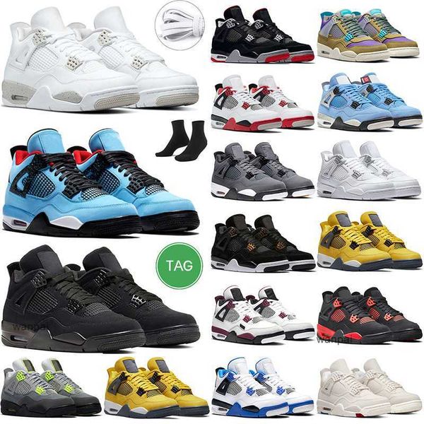

4s bordeaux 4 retro men women basketball shoes white cement motorsports jumpman 4 lightning mens trainer sports sneakers