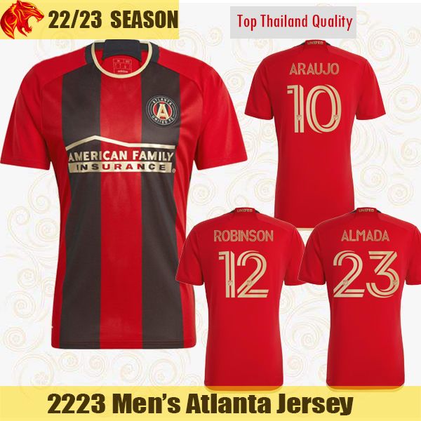 

22 23 atlanta united soccer jerseys araujo 2022 2023 almada robinson sejdic alonso giakoumakis ibarra rossetto football shirt wolff lopez ml, Gray