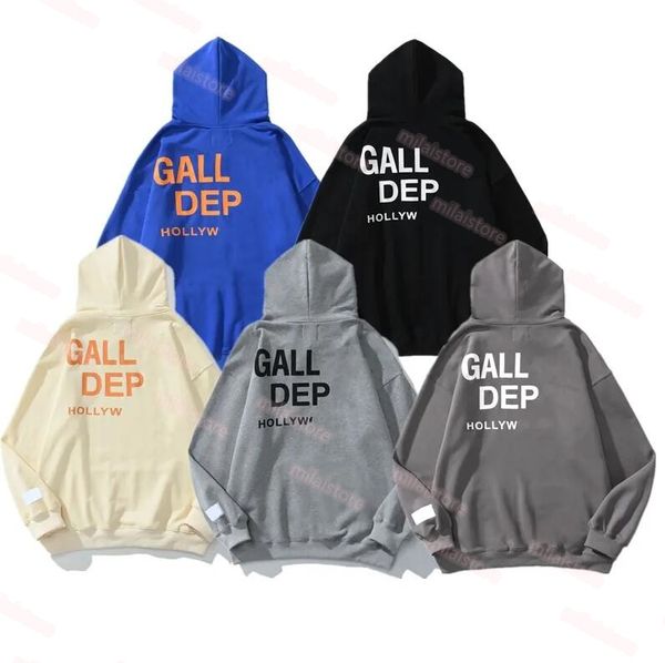 

sweatshirts designer galleries hoodies depts hoody luxury pullover loose long sleeve hooded jumper mens womens fashion streetwear lovers cl, Black