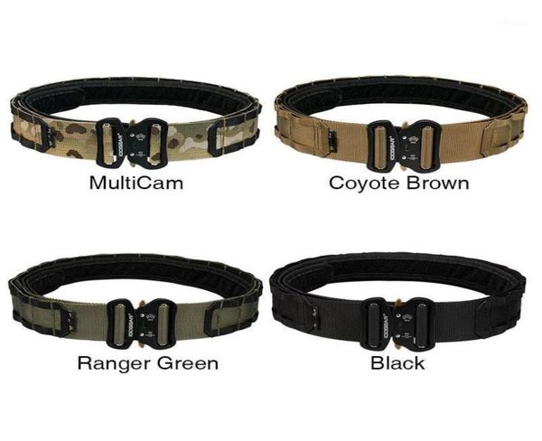 

tactical cs outdoor 2 inch molle belt fighter army combat inner outer multicam3766047, Black;gray