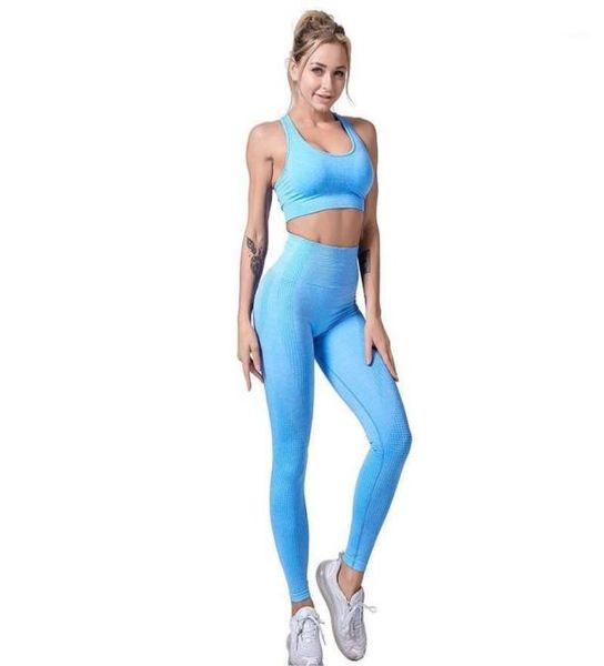 

yoga outfits women seamless clothes set short sleeve fitness sports suits high gym waist running leggings 14860105, White;red