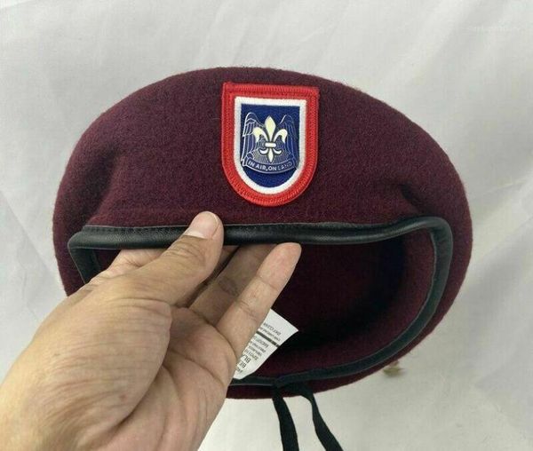 

berets us army 82nd airborne division beret special forces group purplish red wool military hat store6728087, Blue;gray